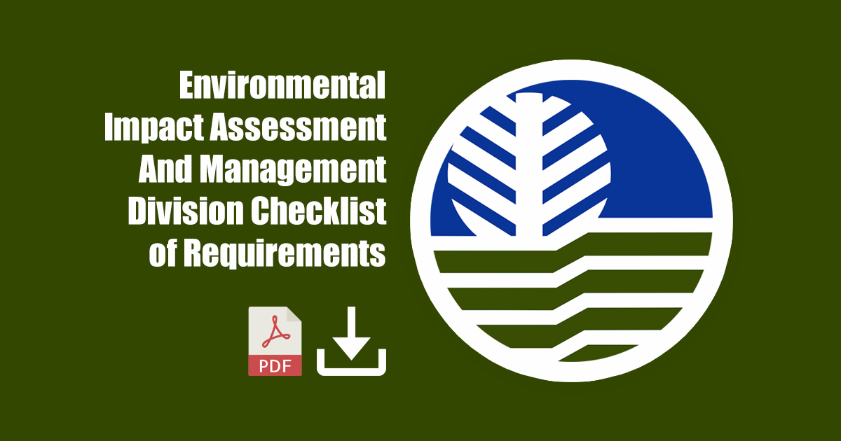 Environmental Impact Assessment And Management Division Checklist Of