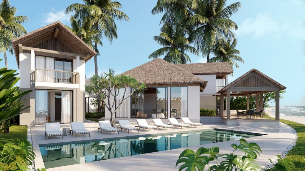 Privately owned modern designed tropical villas with swimming pool